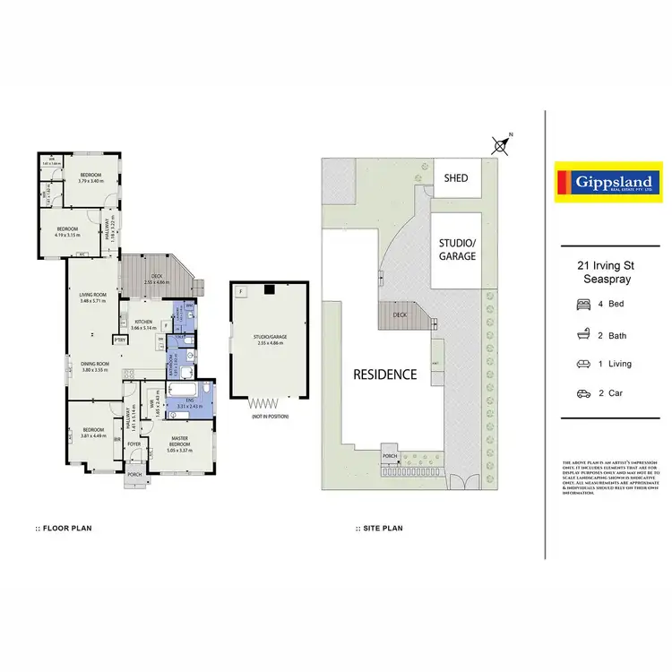 Floorplan of Homely house listing, 21 Irving Street, Seaspray VIC 3851