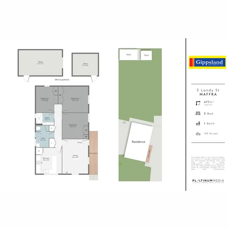 Floorplan of Homely house listing, 5 Landy Street, Maffra VIC 3860
