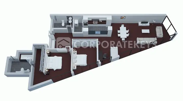 Floorplan of Homely apartment listing, 1407/7 Riverside Quay, Southbank VIC 3006