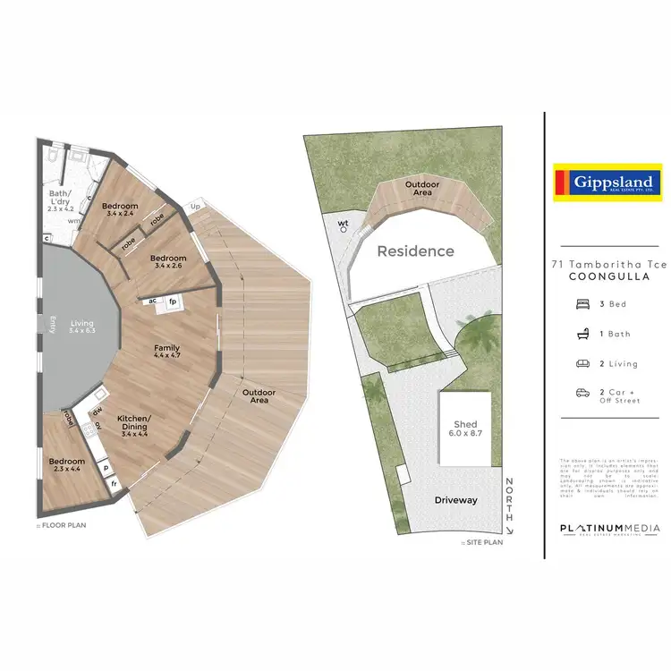 Floorplan of Homely house listing, 71 Tamboritha Terrace, Coongulla VIC 3860