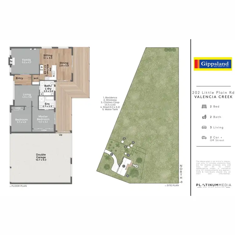 Floorplan of Homely house listing, 202 Little Plain Road, Valencia Creek VIC 3860