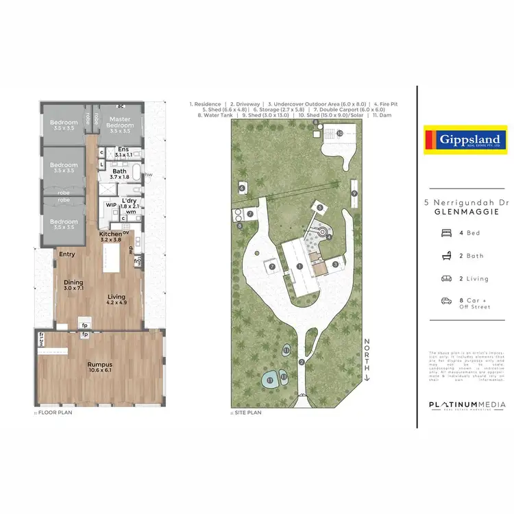 Floorplan of Homely house listing, 5 Nerrigundah Drive, Glenmaggie VIC 3858