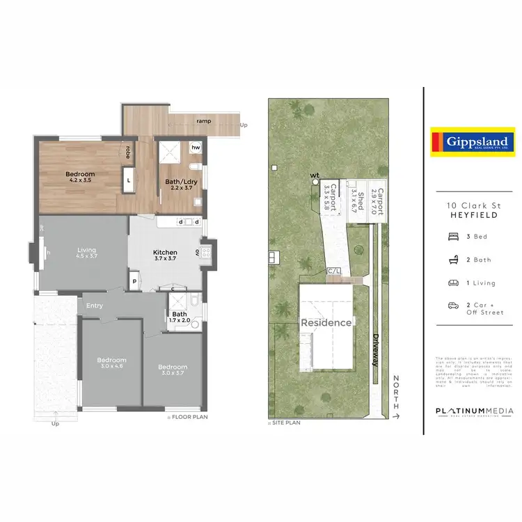 Floorplan of Homely house listing, 10 Clark Street, Heyfield VIC 3858