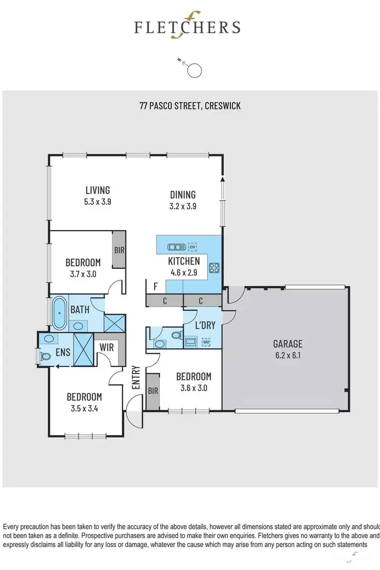 Floorplan of Homely house listing, 77 Pasco Street, Creswick VIC 3363