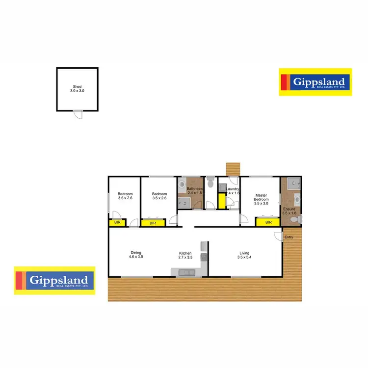 Floorplan of Homely house listing, 7 Landy Street, Briagolong VIC 3860