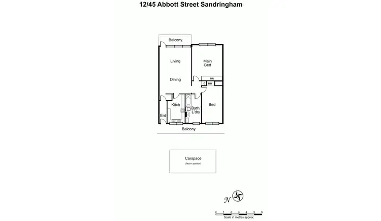 Floorplan of Homely apartment listing, 12/45 Abbott Street, Sandringham VIC 3191