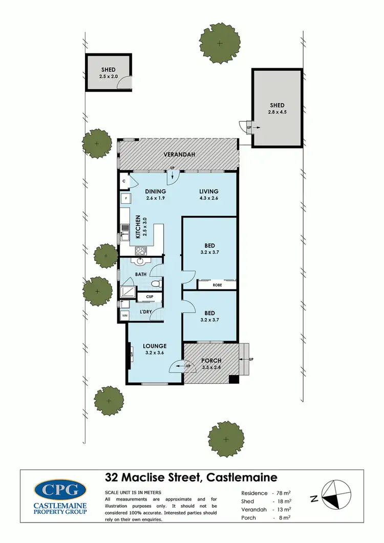 Floorplan of Homely house listing, 32 Maclise Street, Castlemaine VIC 3450
