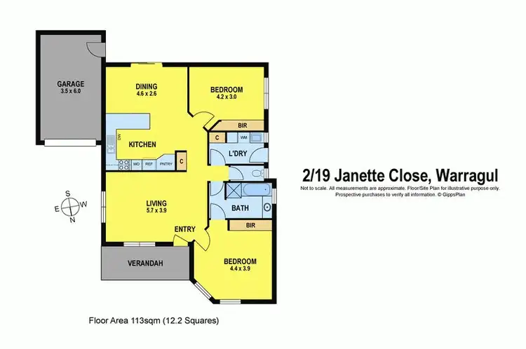 Floorplan of Homely unit listing, 2/9 Janette Close, Warragul VIC 3820