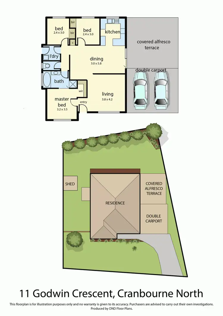 Floorplan of Homely house listing, 11 Godwin Crescent, Cranbourne North VIC 3977