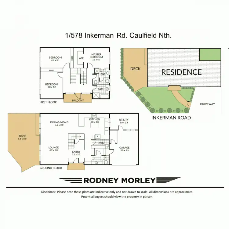 Floorplan of Homely townhouse listing, 1/578 Inkerman Road, Caulfield North VIC 3161