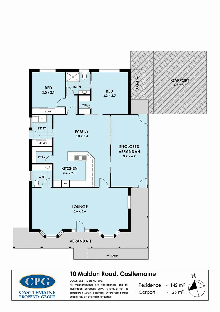 Floorplan of Homely house listing, 10 Maldon Road, Castlemaine VIC 3450
