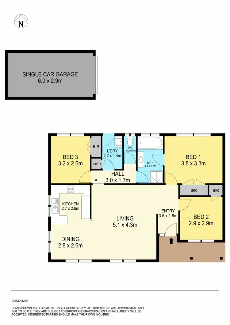 Floorplan of Homely townhouse listing, 1/5 Hocking Avenue, Mount Clear VIC 3350