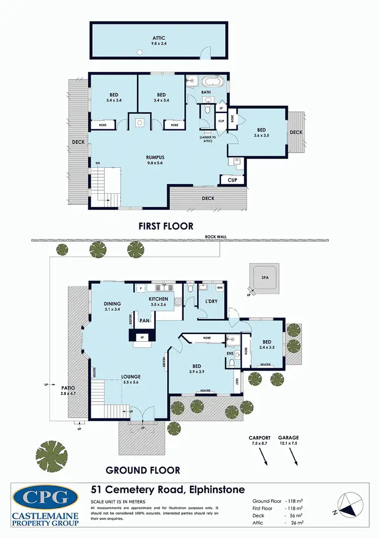 Floorplan of Homely house listing, 51 Cemetery Road, Elphinstone VIC 3448