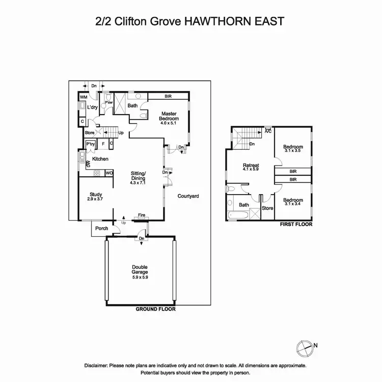 Floorplan of Homely house listing, 2/2 Clifton Grove, Hawthorn East VIC 3123