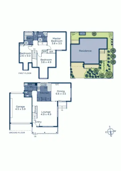 Floorplan of Homely townhouse listing, 2a Norvel Street, Blackburn VIC 3130