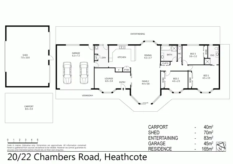 Floorplan of Homely house listing, 20-22 Chambers Lane, Heathcote VIC 3523
