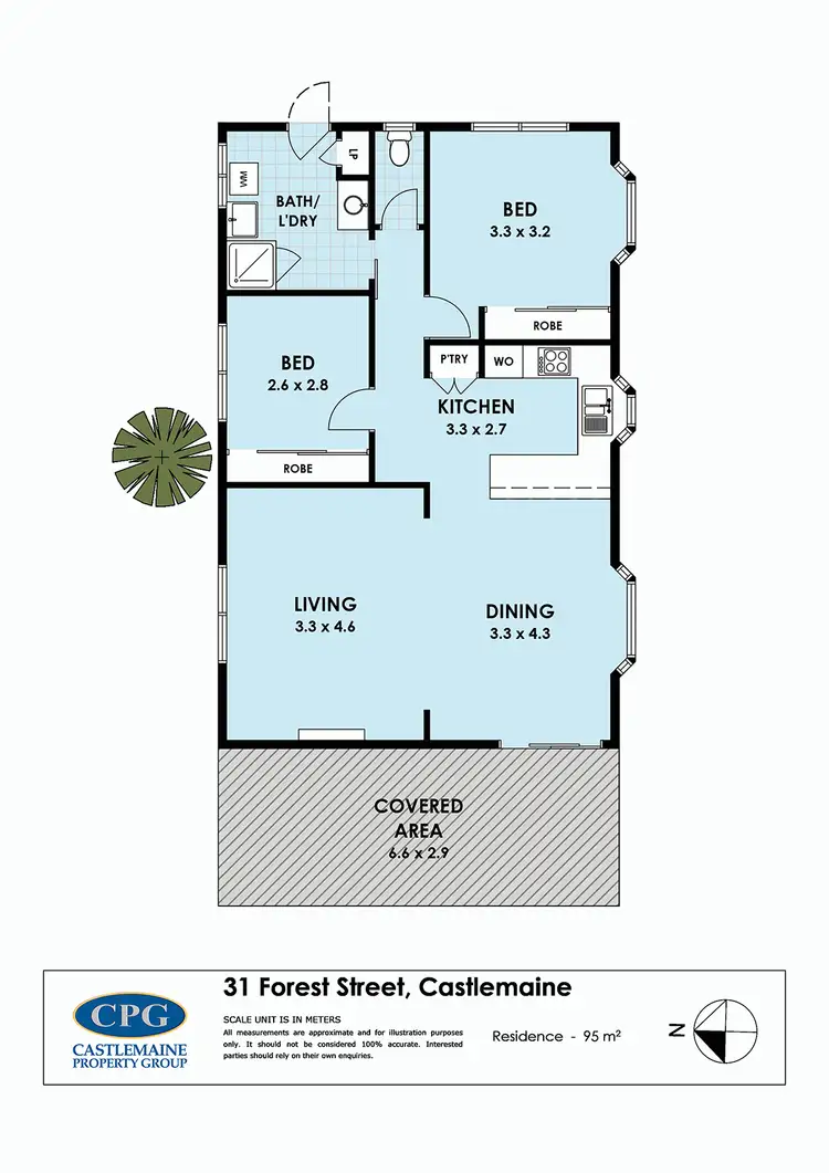 Floorplan of Homely house listing, 1/31 Forest Street, Castlemaine VIC 3450