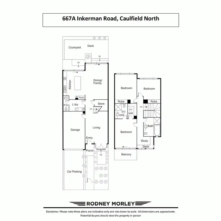 Floorplan of Homely townhouse listing, 667A Inkerman Road, Caulfield North VIC 3161