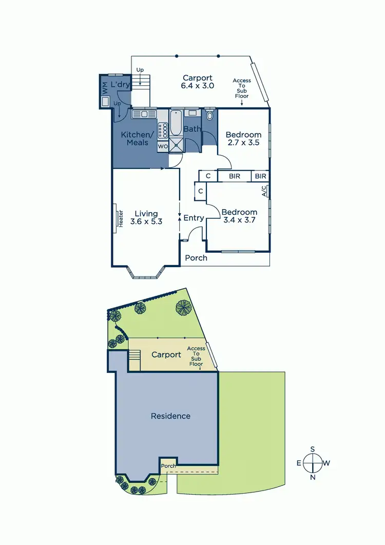 Floorplan of Homely unit listing, 1/3 Myrtle Road, Canterbury VIC 3126