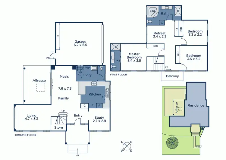 Floorplan of Homely townhouse listing, 1/322 Maroondah Highway, Ringwood VIC 3134