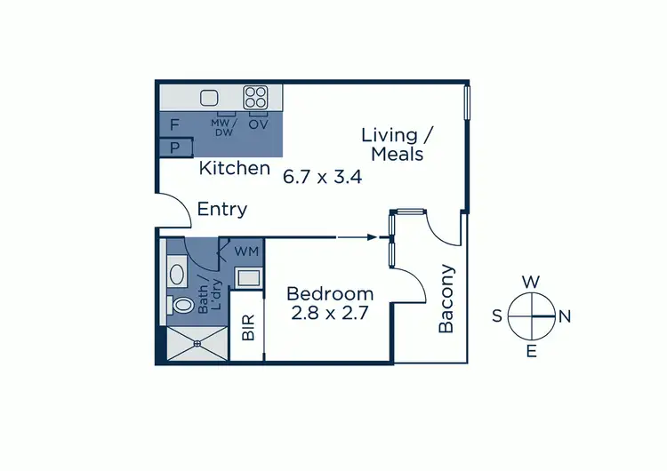Floorplan of Homely apartment listing, 804/10 Claremont Street, South Yarra VIC 3141
