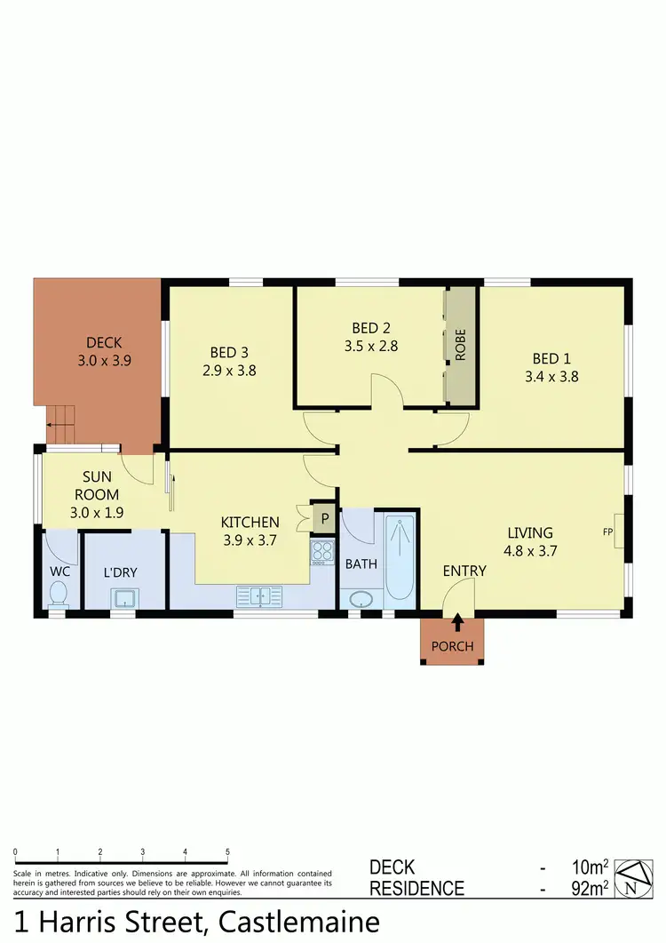 Floorplan of Homely house listing, 1 Harris Street, Castlemaine VIC 3450