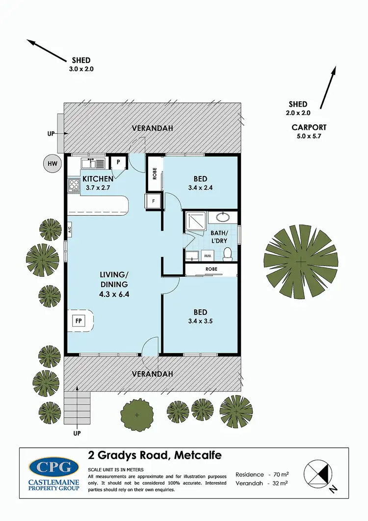 Floorplan of Homely house listing, 2 Gradys Road, Metcalfe VIC 3448