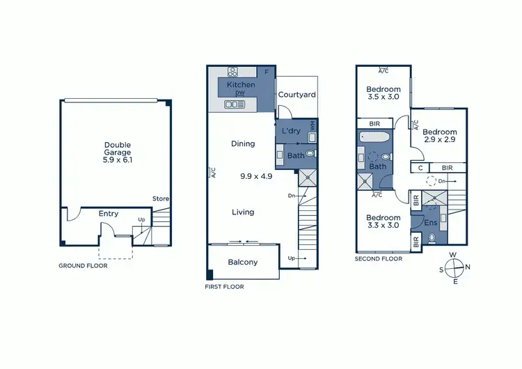 Floorplan of Homely townhouse listing, 21/7 Hay Street, Box Hill South VIC 3128
