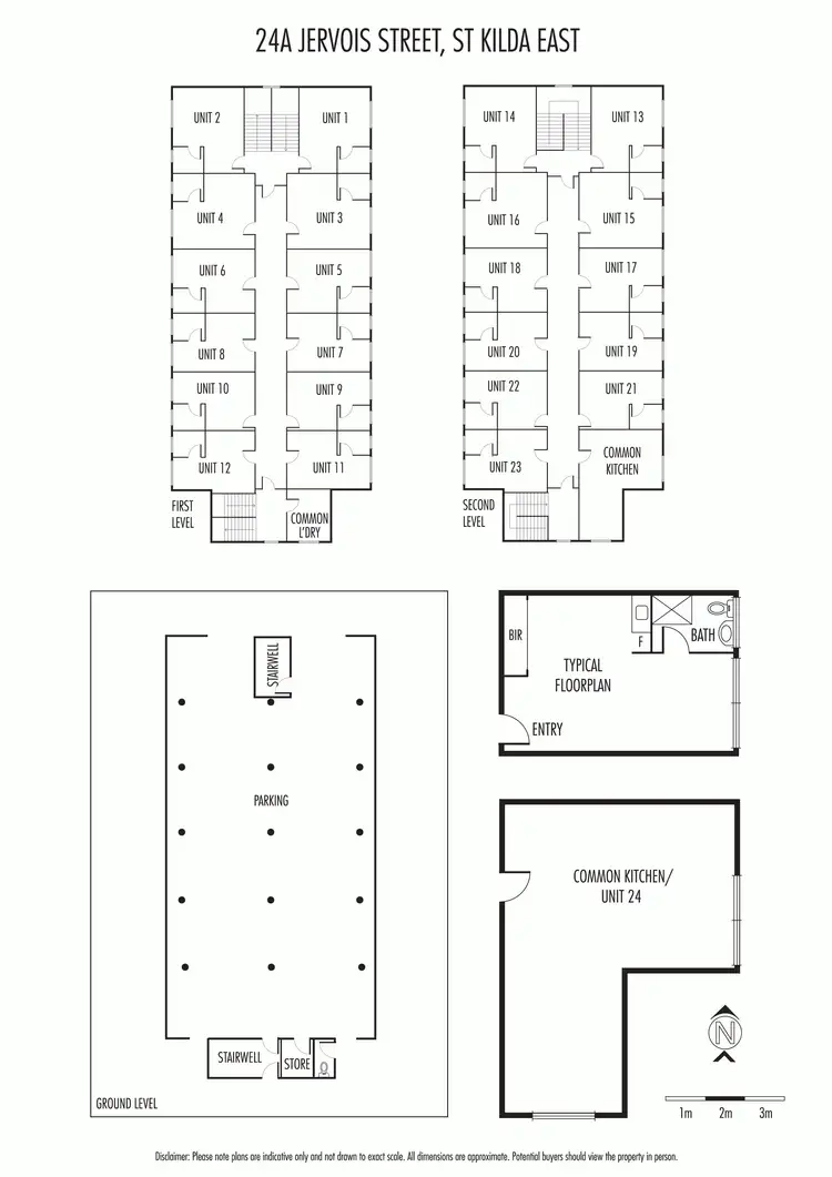 Floorplan of Homely block of units listing, 1-23/24a Jervois Street, St Kilda East VIC 3183