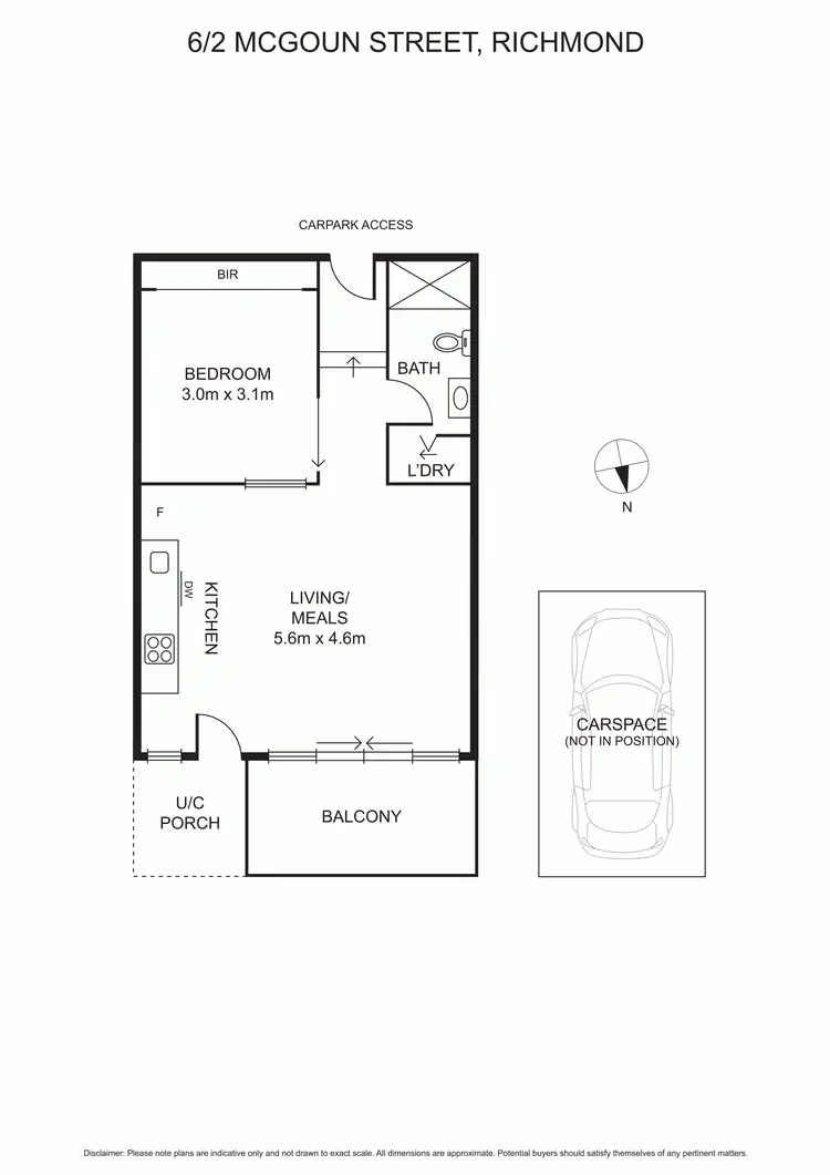 Floorplan of Homely apartment listing, 6/2 Mcgoun Street, Richmond VIC 3121