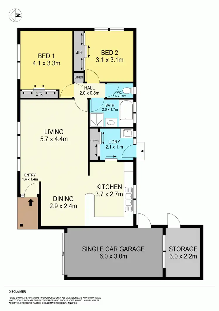 Floorplan of Homely townhouse listing, 2/16 Edwards Crescent, Wendouree VIC 3355