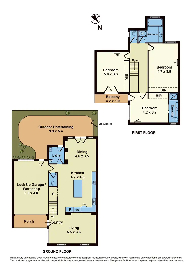Floorplan of Homely townhouse listing, 5/59 Aitken Street, Williamstown VIC 3016