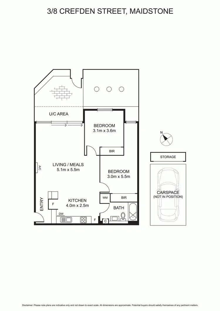 Floorplan of Homely apartment listing, 3/8 Crefden Street, Maidstone VIC 3012
