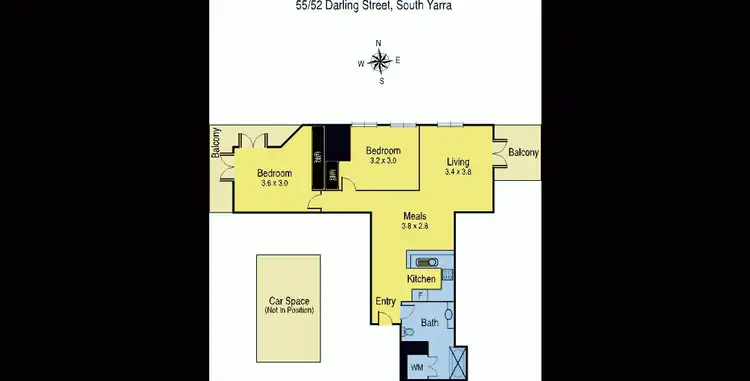 Floorplan of Homely apartment listing, 55/52 Darling Street, South Yarra VIC 3141