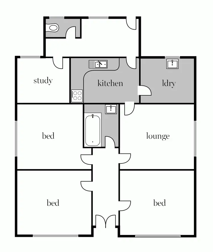 Floorplan of Homely house listing, 13 Spencer Street, Sebastopol VIC 3356