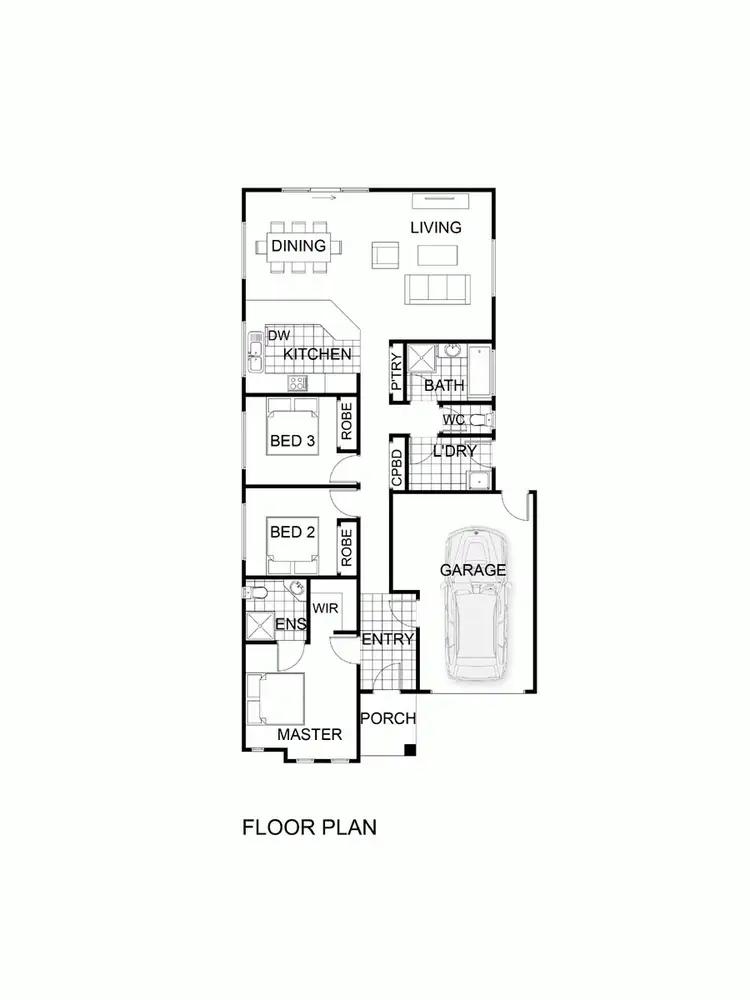 Floorplan of Homely unit listing, 11 Blossom Way, Carrum Downs VIC 3201