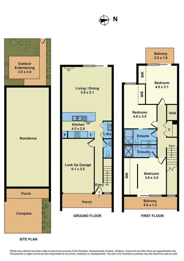 Floorplan of Homely townhouse listing, 9 Kingham Street, Newport VIC 3015