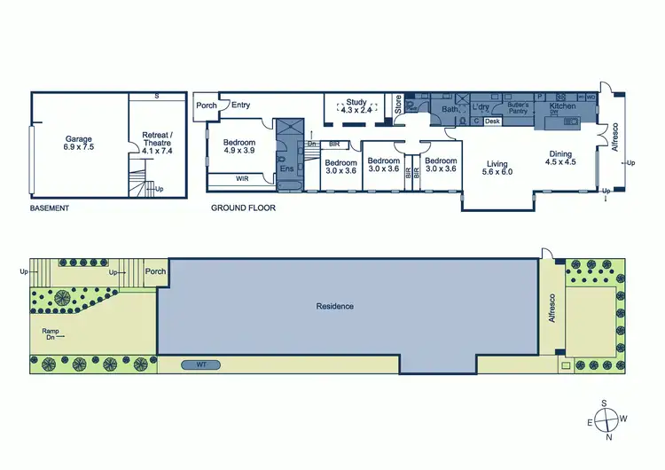 Floorplan of Homely townhouse listing, 35A Westbrook Street, Kew East VIC 3102