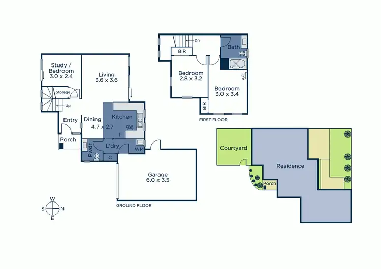 Floorplan of Homely townhouse listing, 3/485 Middleborough Road, Box Hill North VIC 3129