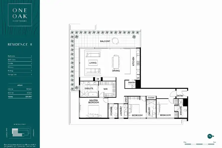 Floorplan of Homely apartment listing, 8/1 Oak Street, Hawthorn VIC 3122