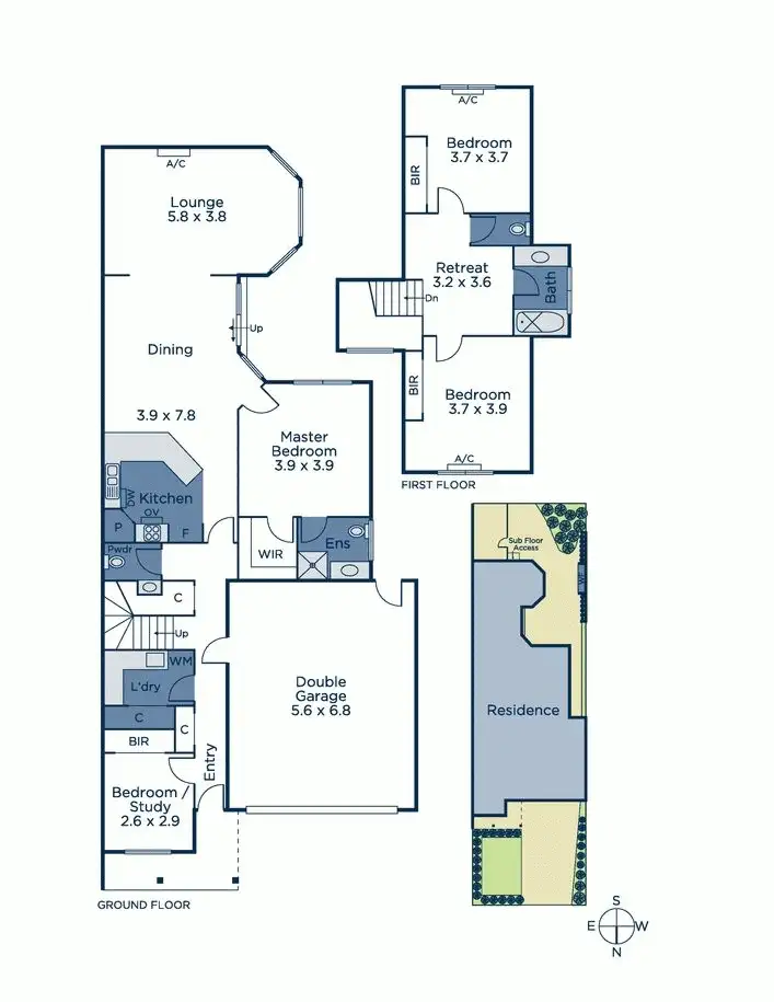 Floorplan of Homely townhouse listing, 49A Daniel Street, Burwood VIC 3125