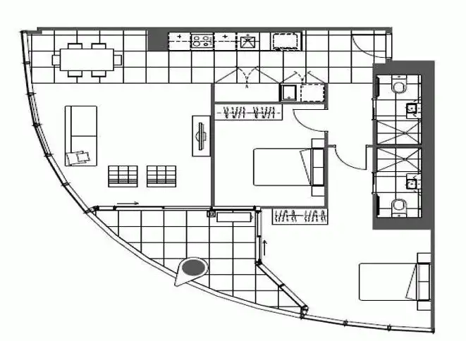 Floorplan of Homely apartment listing, 3006/35 Malcolm Street, South Yarra VIC 3141