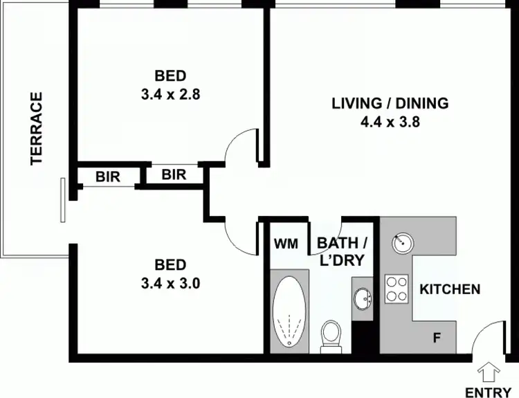 Floorplan of Homely apartment listing, 101/2-9 Finlay Place, Carlton VIC 3053