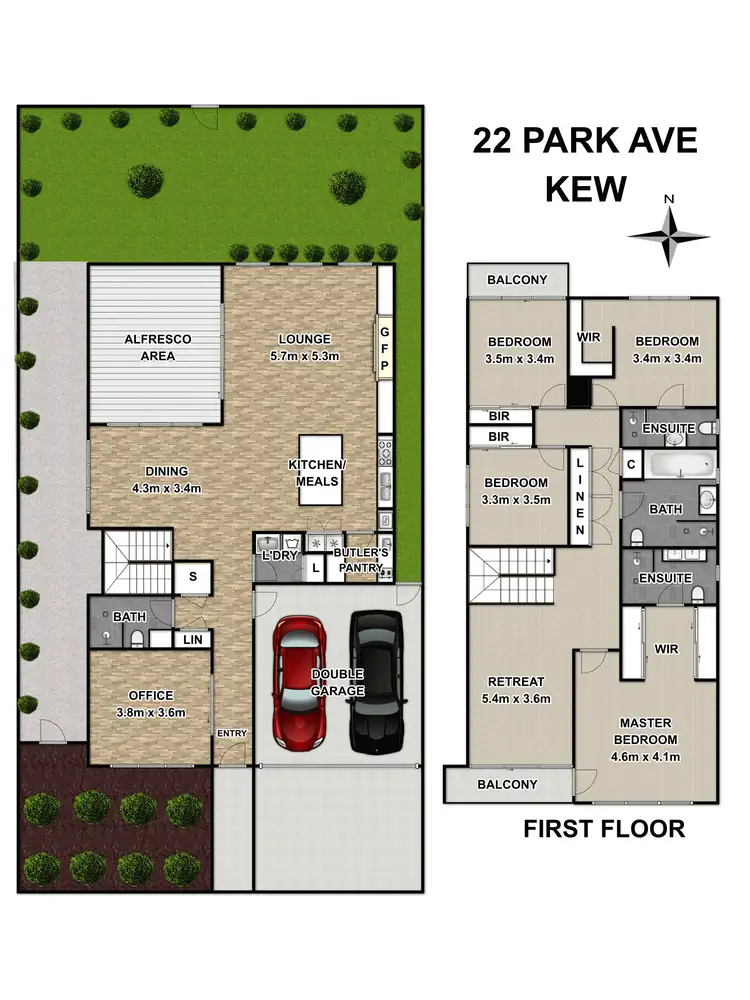 Floorplan of Homely house listing, 22 Park Avenue, Kew VIC 3101