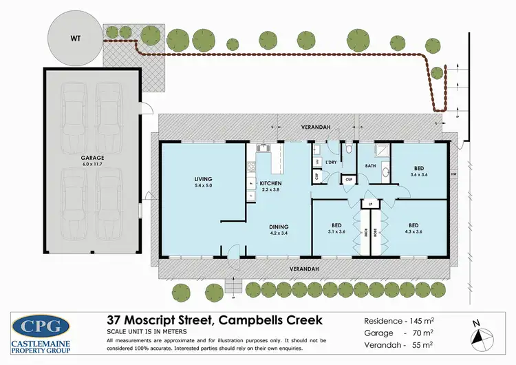 Floorplan of Homely house listing, 37 Moscript Street, Campbells Creek VIC 3451