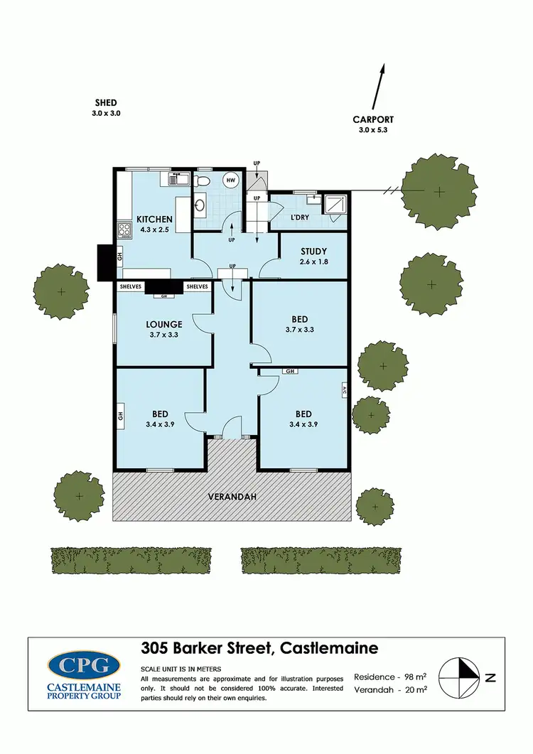 Floorplan of Homely house listing, 305 Barker Street, Castlemaine VIC 3450