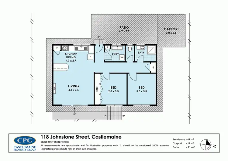 Floorplan of Homely house listing, 118 Johnstone Street, Castlemaine VIC 3450