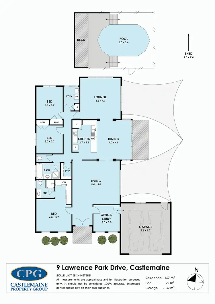 Floorplan of Homely house listing, 9 Lawrence Park Drive, Castlemaine VIC 3450