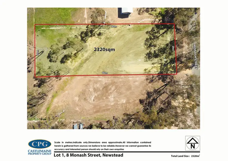 Floorplan of Homely land listing, Lot 1, 8 Monash Street, Newstead VIC 3462