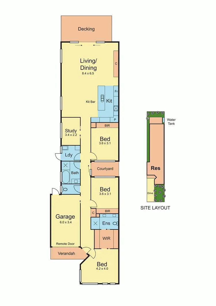 Floorplan of Homely townhouse listing, 8a Hansen Street, Altona North VIC 3025